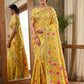 Shree Shyam Fashion Yellow Linen Cotton Saree