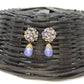 Terracotta Flower Stud With Waterdrop Earrings