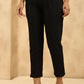 Juniper Women's Black Rayon Flex Solid Straight Pant | Swadesiicart