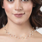 NVR Women's Gold-Polished Chain Transparent Beads Necklace | Swadesiicart