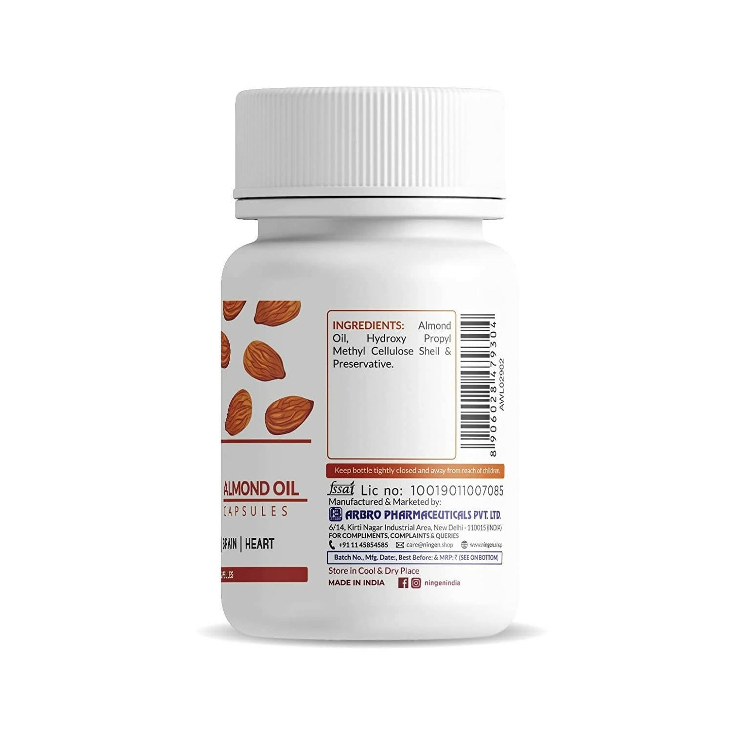 Ningen Almond Oil Capsules - Swadesiicart