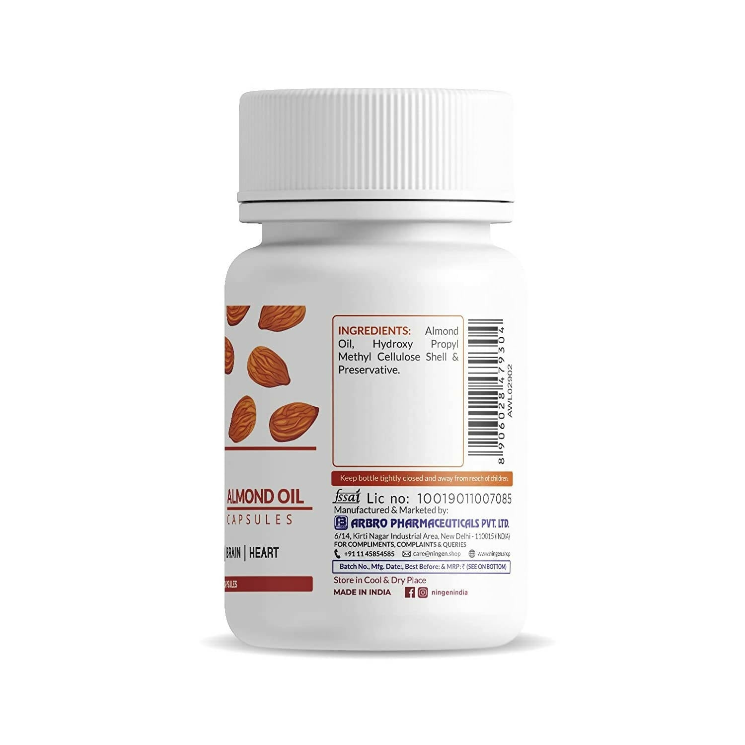 Ningen Almond Oil Capsules - Swadesiicart