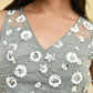 Amodini Designer Studio Teal Floral Sleeveless Padded Blouse
