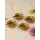 eCraftIndia 4 Pieces Beige Ethnic Design Diyas | Swadesiicart