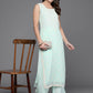 Ahalyaa Women Floral Embroidered Regular Kurta with Palazzos - Blue Color | Swadesiicart