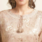 Beige Poly Rayon Floral Printed Straight Kurta - Prasuti