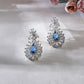 Long kundan earring (Blue) - Ruby Raang - Swadesiicart