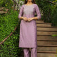 Janasya Lavender Silk Blend Solid Kurta,Bottom & Dupatta | Swadesiicart