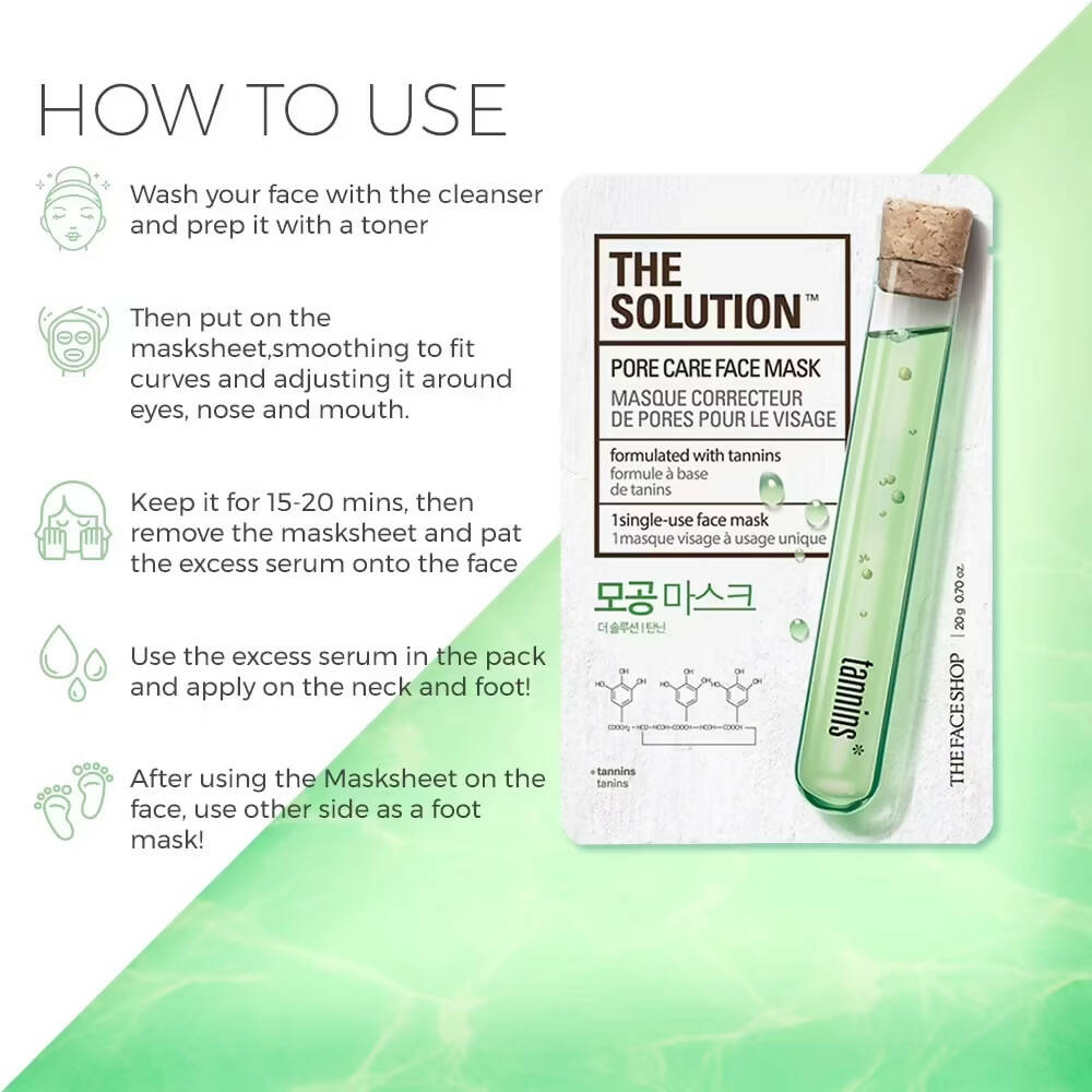 The Face Shop The Solution Pore Care Face Mask - Korean Skincare | Swadesiicart