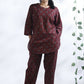 Breathables Butta Print Cotton Co-Ord Set – Wine