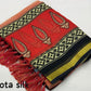 Red Silk Blend Geometric Saree with Unstitched Blouse - Hiral Fashion | Swadesiicart