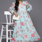 Ahalyaa Women's Traditional wear Ethnic Dress - Blue | Swadesiicart