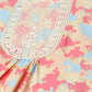 Beige & Pink Poly Crepe Digital Printed Top with Matching Bottom - Preeti