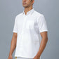 Ramraj Cotton Mens Half Sleeve Formal Poly Cotton White Shirt | Swadesiicart
