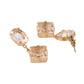 NVR Women Golden Cz Studded Studs Earrings | Swadesiicart