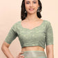 Shree Shyam Fashion Linen Cotton Light Green Saree