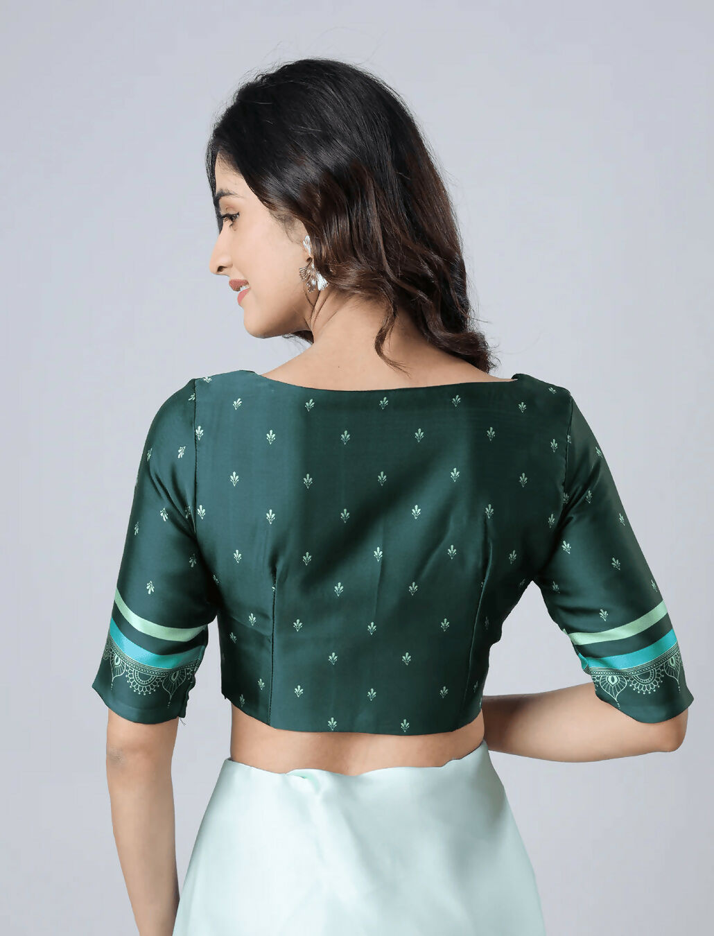 Vastranavya Electric Blue Mandalaa Print Freehand Ready to Wear Saree | Swadesiicart