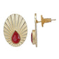 Joban Fashion Women Miny Size Red Stone Matte Gold Earrings | Swadesiicart
