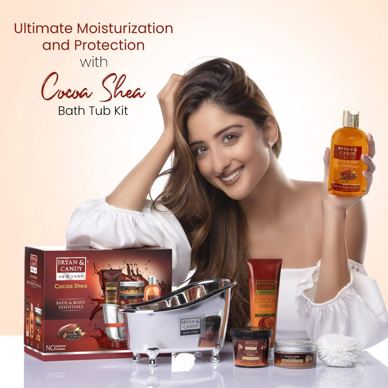 Bryan & Candy Cocoa Shea Bath Tub Collection Gift Set - Swadesiicart