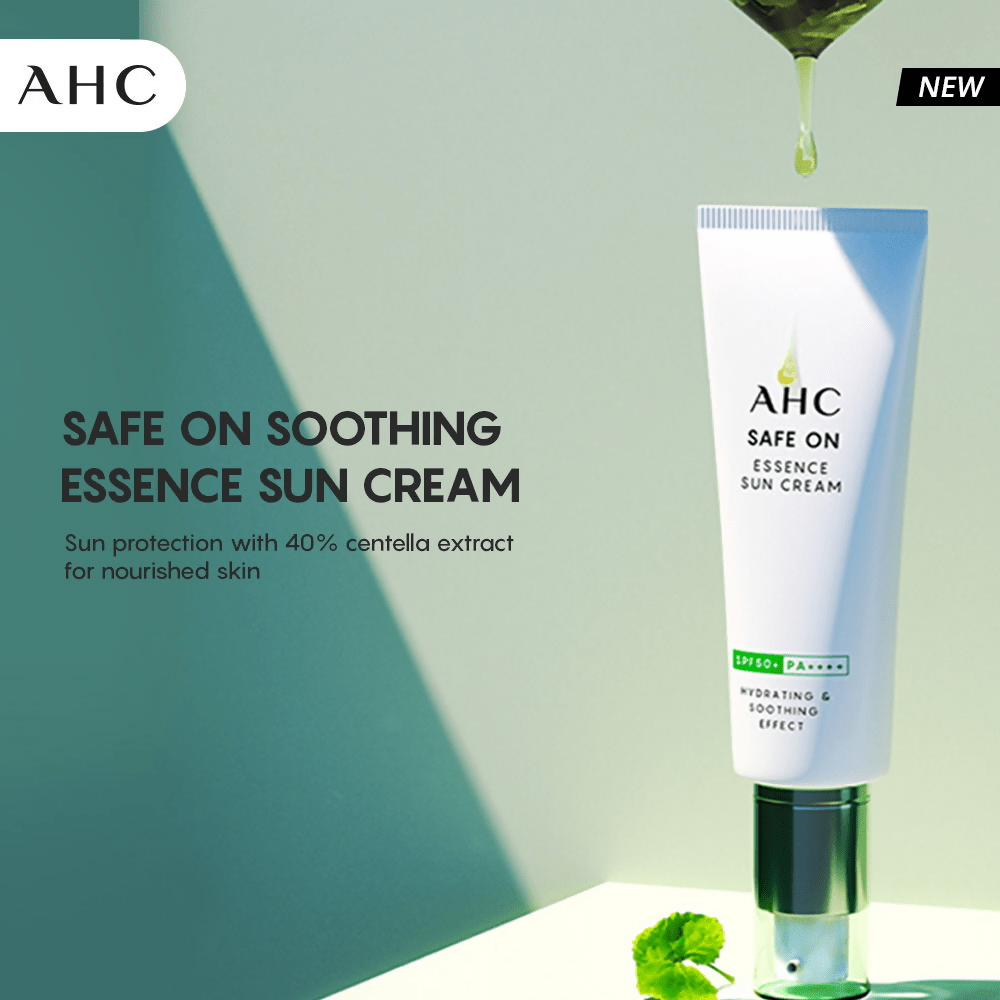 AHC Safe On Essence Sun Cream With SPF 50+ & PA++++ - Korean skincare | Swadesiicart