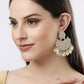 NVR Women Gold-Polished Kundan Chandbali Earrings | Swadesiicart
