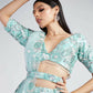 House of Panchhi Turquoise Blue Organza Sequins, Zarkan And Thread Embroidery Lehenga Choli & Dupatta | Swadesiicart