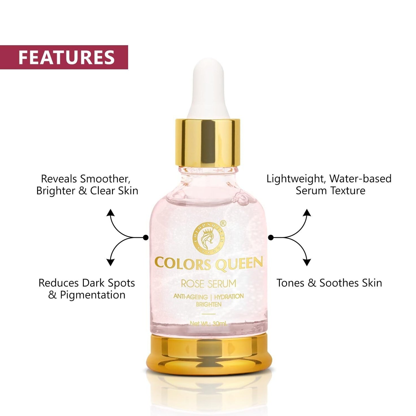 Colors Queen Rose Face Serum | Swadesiicart