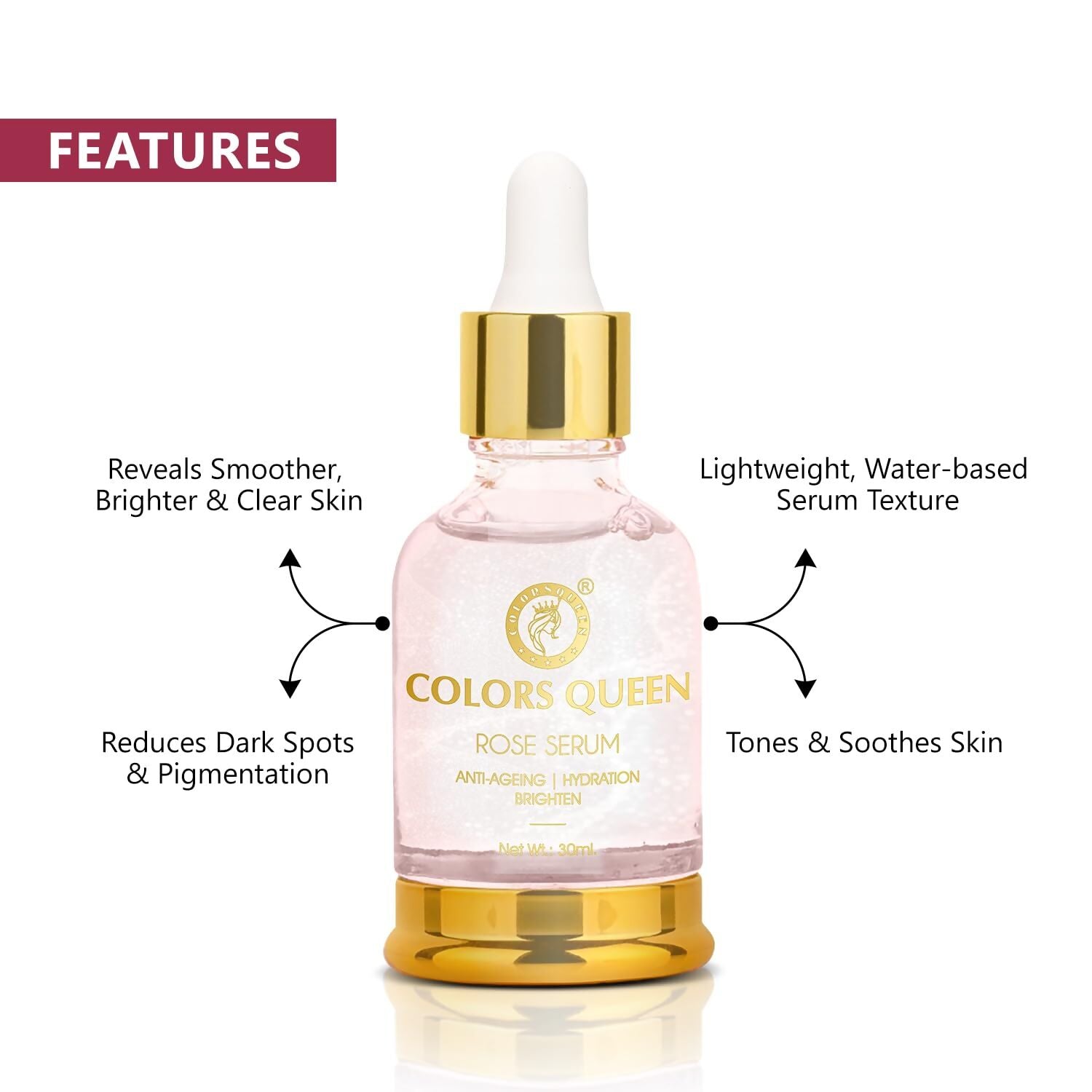 Colors Queen Rose Face Serum | Swadesiicart