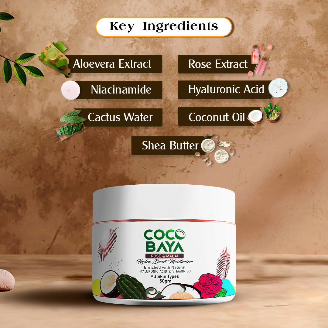 Cocobaya Rose & Malai Moisturizer - Swadesiicart