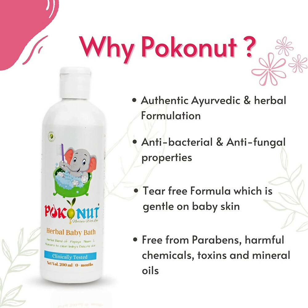 Pokonut Herbal Baby Body Bath - Swadesiicart