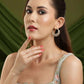 Moissanite Gold plated Round Earrings - Ruby Raang | Swadesiicart