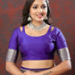 Lorenvalley Fashion Purple Soft Silk Woven Design Gold Zari Weaving Saree - Swadesiicart