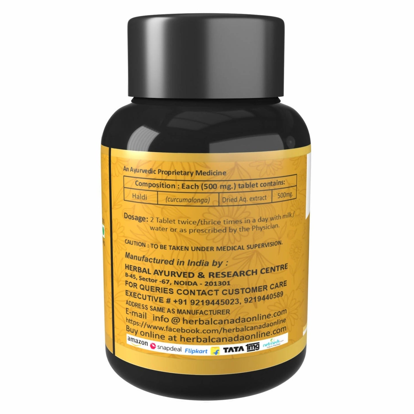 Herbal Canada Haldi Tablets - Swadesiicart