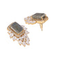Nuyug 22K Gold Plated Labradorite Stone Contemporary Stud Earrings | Swadesiicart