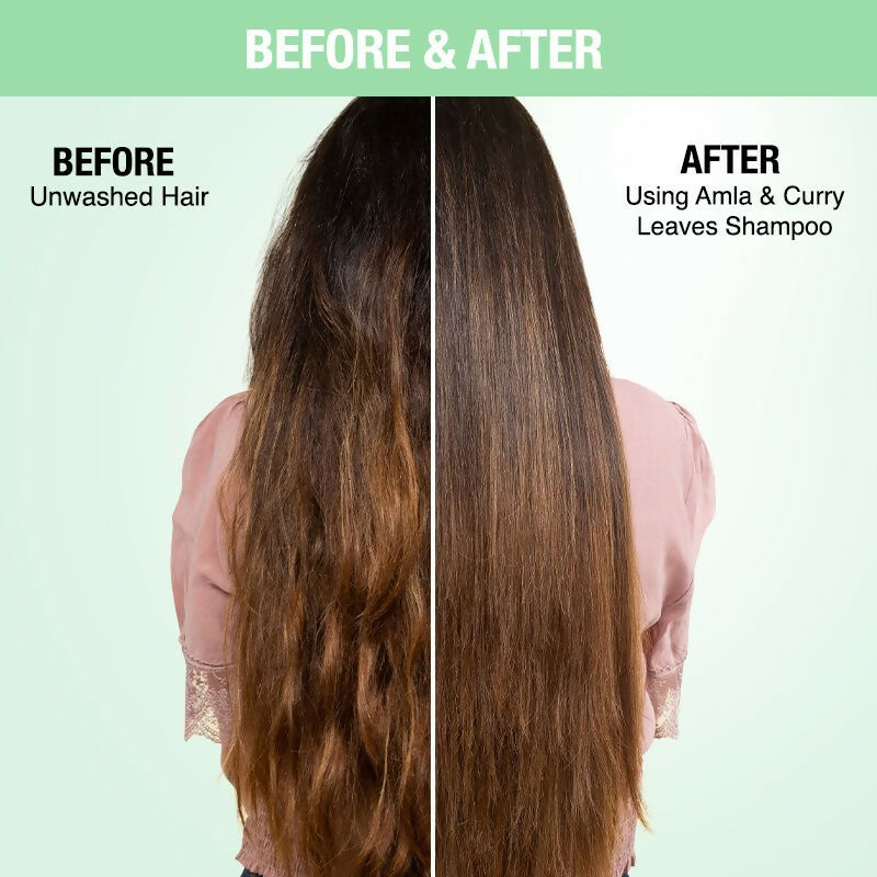 Nykaa Naturals Longer & Thicker Hair - Free Shampoo With Amla, Curry Leaves & Coconut Oil - Swadesiicart
