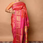 Very Much Indian Silk Handloom Maharani Paithani Complete Brocade Work Throughout Saree Peach Pink | Swadesiicart