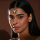 Over Sized Kundan Maang Tikka with Diamond Detailing - Ruby Raang | Swadesiicart