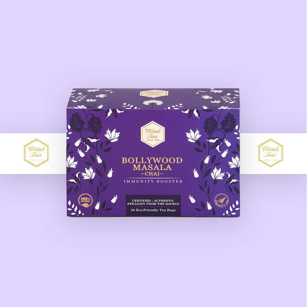 Mittal Teas Bollywood Masala Chai - Eco-Friendly Bags - Swadesiicart