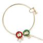 Gold-Polished White Red Stone-Studded Pearl Beaded Nosepin - Ruby Raang | Swadesiicart