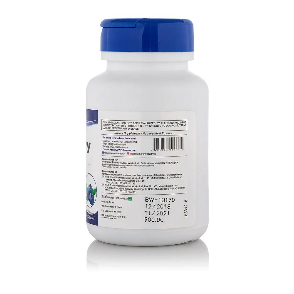 Healthvit Bilberry Extract Capsules - Swadesiicart