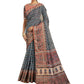 Blue Bhagalpuri Silk Stripe printed with Stone Work & Hand Work Saree - Norita Nirvi