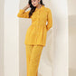 Kaajh Women's Yellow Zigzag Print Cotton Co-ord Set - Swadesiicart
