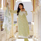 Vaasva Women Pista Green Linen Printed Kurta, Pant & Dupatta set | Swadesiicart