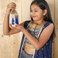 Aayaa Designer Printed Silk Embroidery Kids Lehenga Choli - Blue