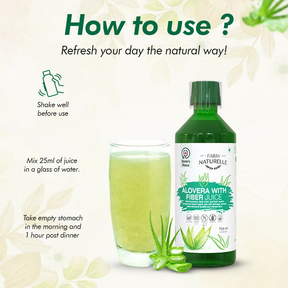 Farm Naturelle Aloe Vera Juice - Revitalize Hair, Skin, and Digestive Health | Swadesiicart