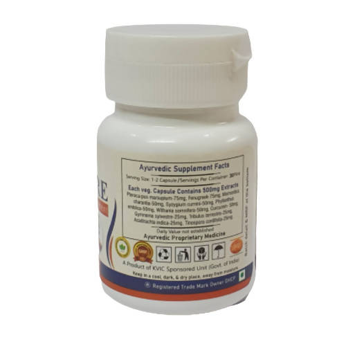 Deep Ayurveda Diacure 500mg Veg Capsules - Swadesiicart