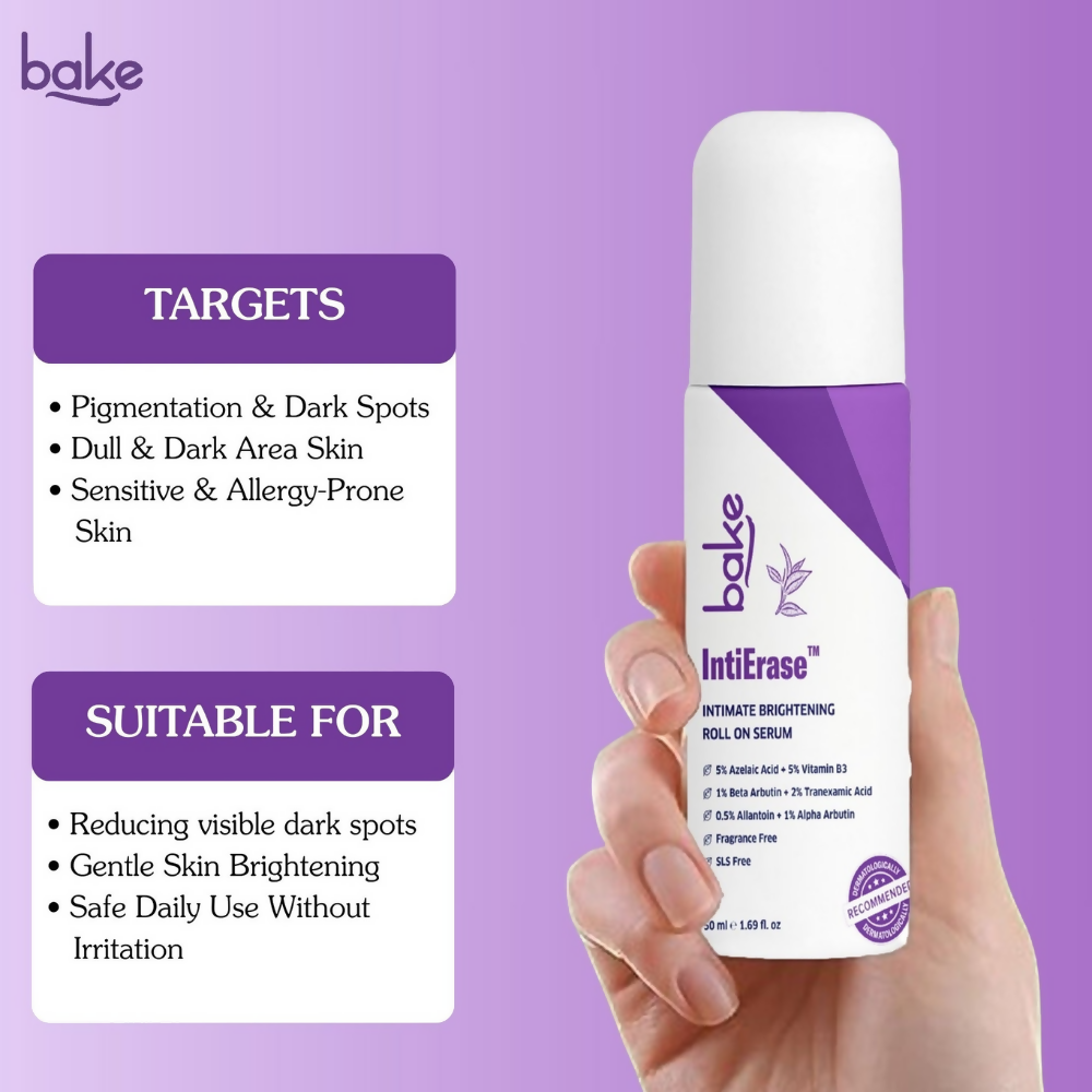 Bake IntiErase™ Intimate Brightening Roll On Serum | Swadesiicart