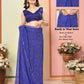 Blue Georgette Designer Printed Ready To Wear Saree - Elite | Swadesiicart