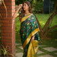 Jyoti Fashion Women's Bottle Green Paithani Silk Zari Woven Saree with Blouse | Swadesiicart