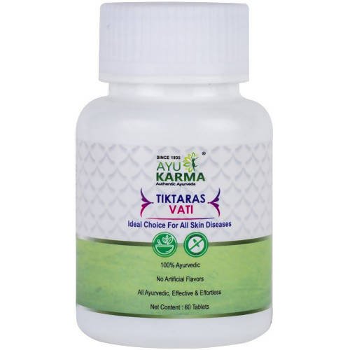 Ayukarma Ayurveda Anti-Inflammatory Tiktaras Vati | Swadesiicart